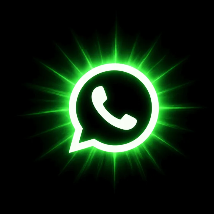 WhatsApp-logo dat groen oplicht